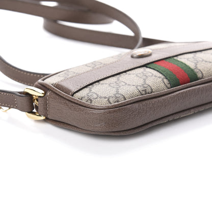 Gucci GG Supreme Monogram Web Mini Ophidia GG Bag Brown 8 of 9