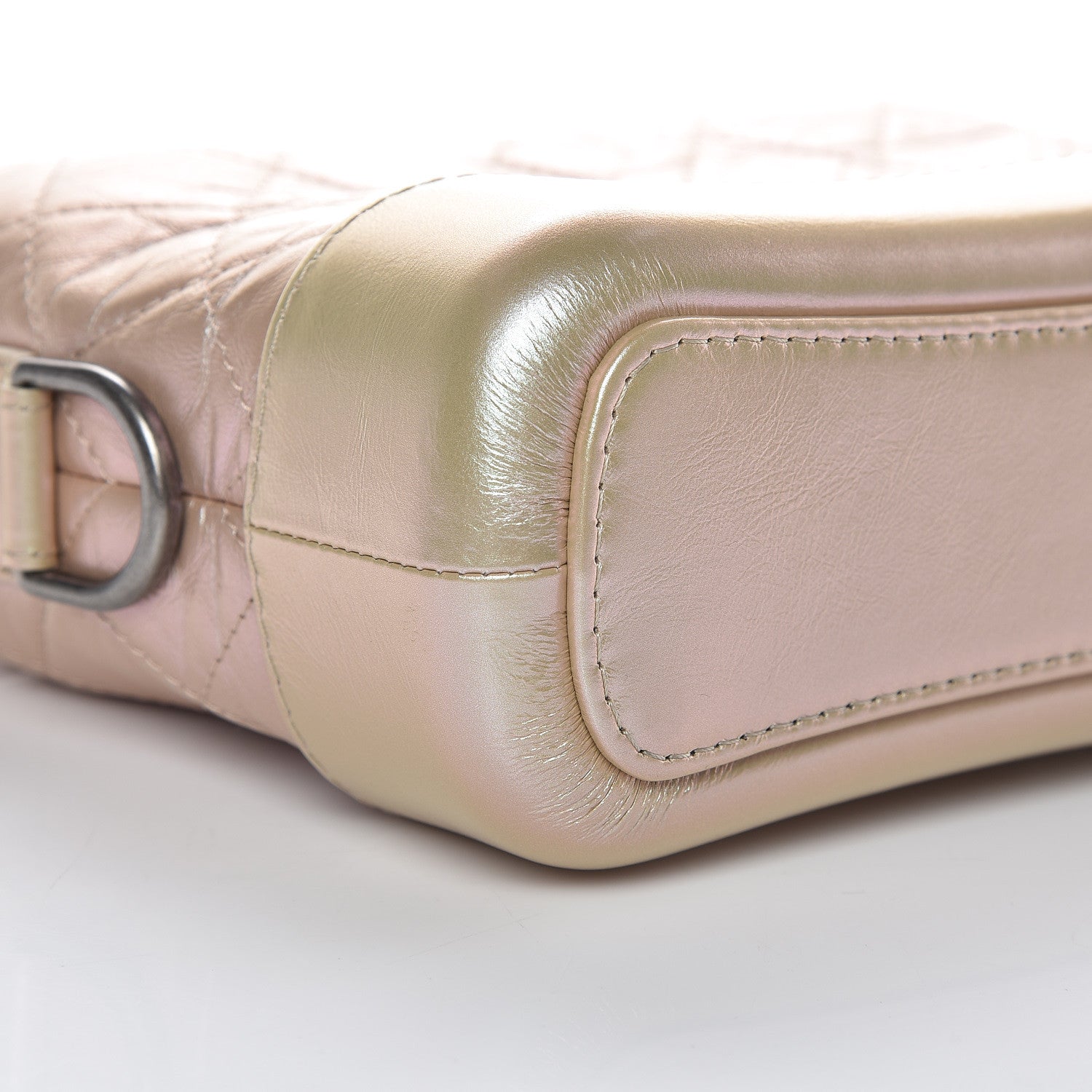 Chanel Iridescent Aged Calfskin Quilted Small Gabrielle Hobo Light Pink 10 of 12