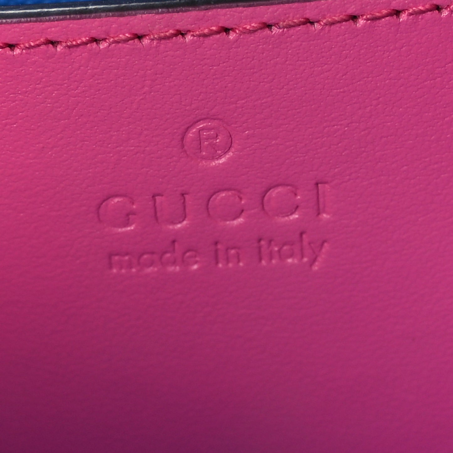 Calfskin GG Tennis Bi-Color Embossed Mini Duffle Bag Modern Fucsia Modern Blue