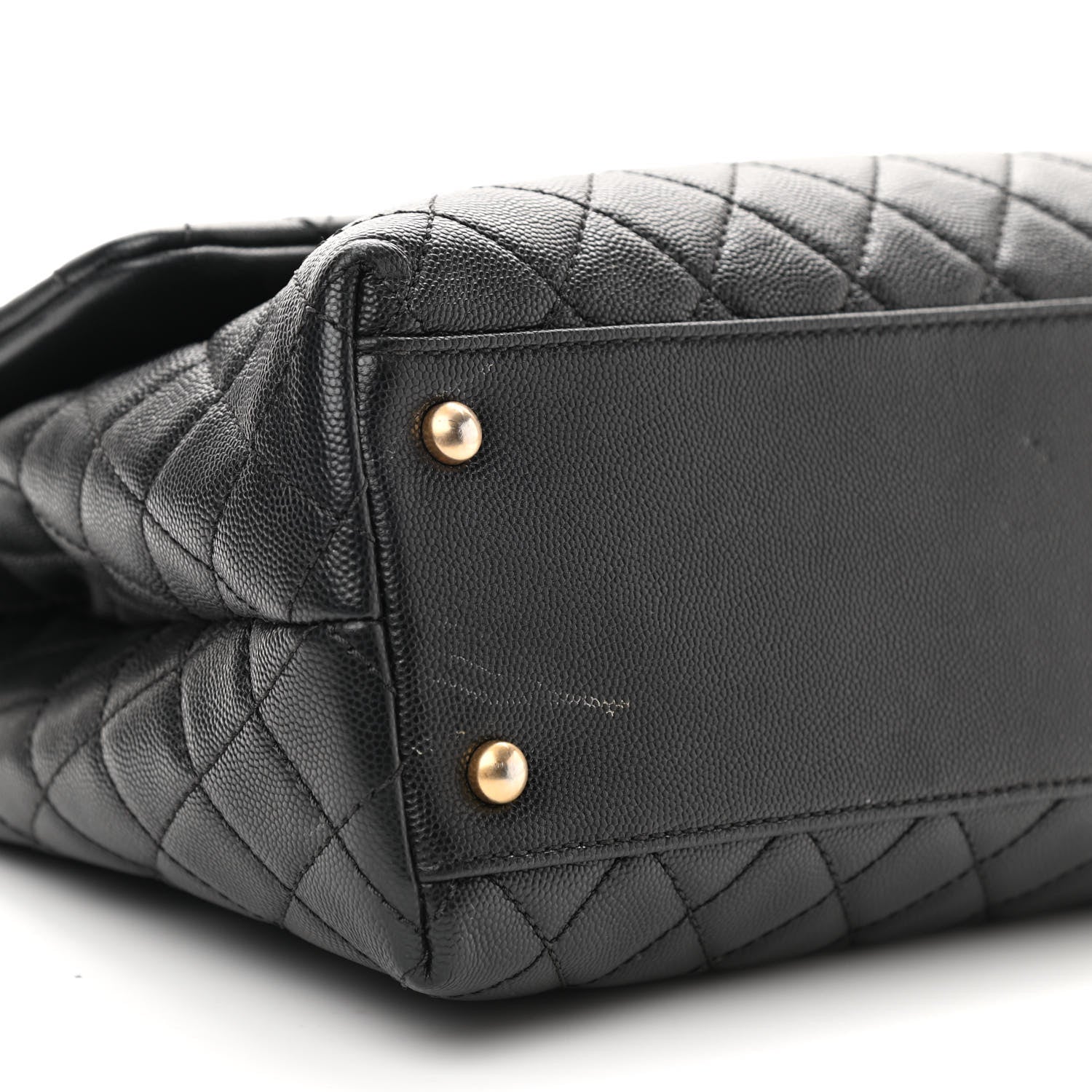 Chanel Caviar Quilted Medium Coco Handle Flap Black 9 of 10