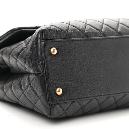 Chanel Caviar Quilted Medium Coco Handle Flap Black 9 of 10