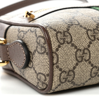 Gucci GG Supreme Monogram Web Mini Ophidia Shoulder Bag Brown 9 of 12