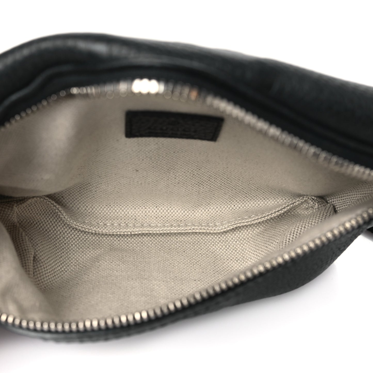 Piuma Calfskin Jumbo GG Embossed Small Belt Bag Black