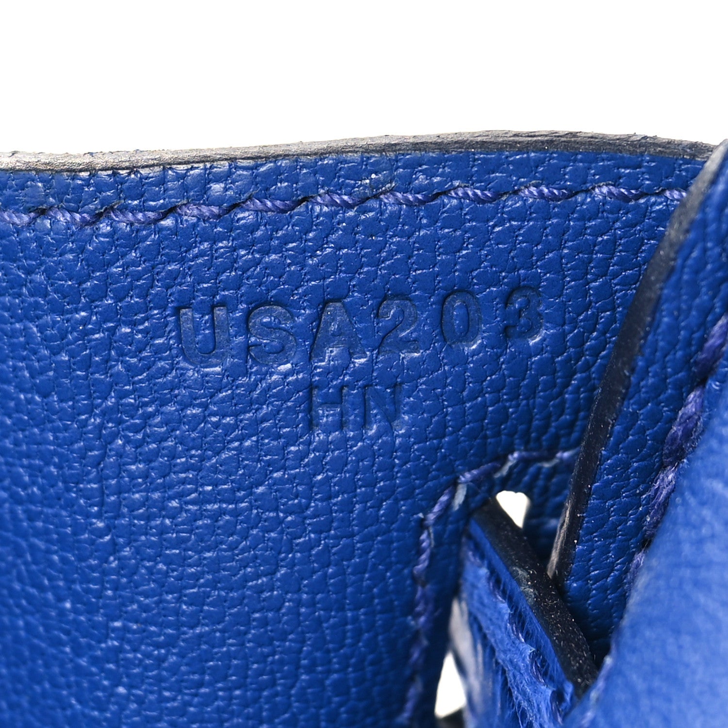 Hermes Togo Matte Alligator Birkin Touch 25 Bleu Royal 7 of 18