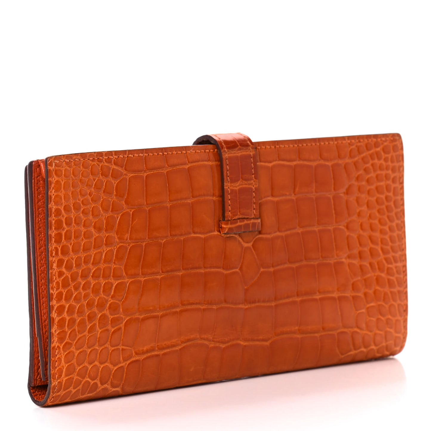 Shiny Alligator Bearn Wallet Orange