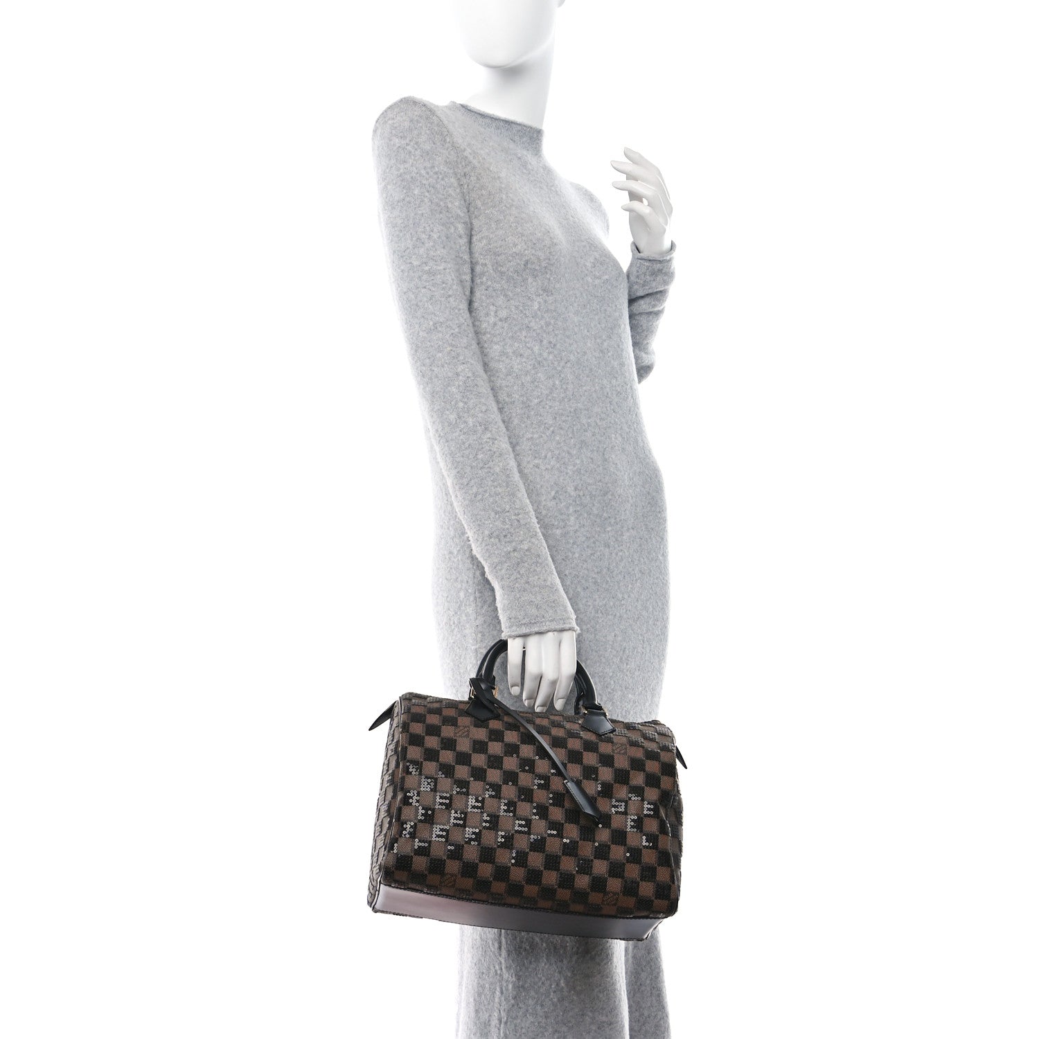 Louis Vuitton Damier Paillettes Speedy 30 Black 2 of 15