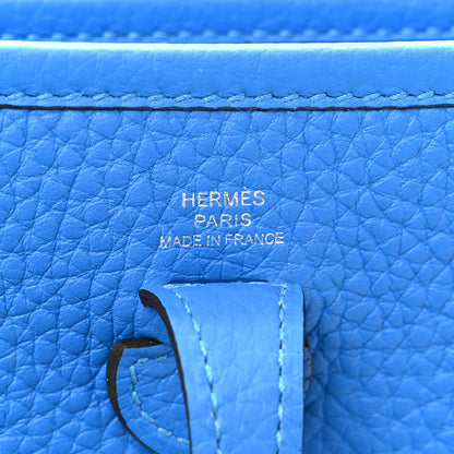 Hermes Taurillon Clemence Evelyne TPM Bleu Hydra 6 of 11