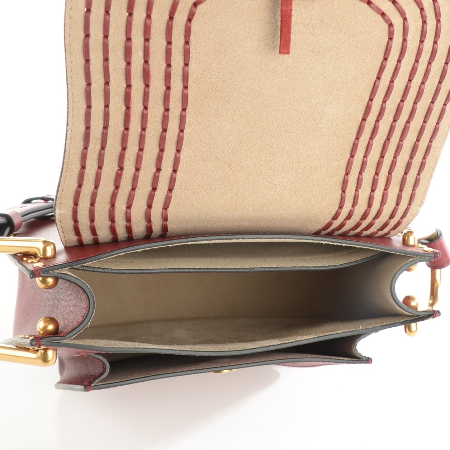 Calfskin Braided Small Hudson Shoulder Bag Sienna Red