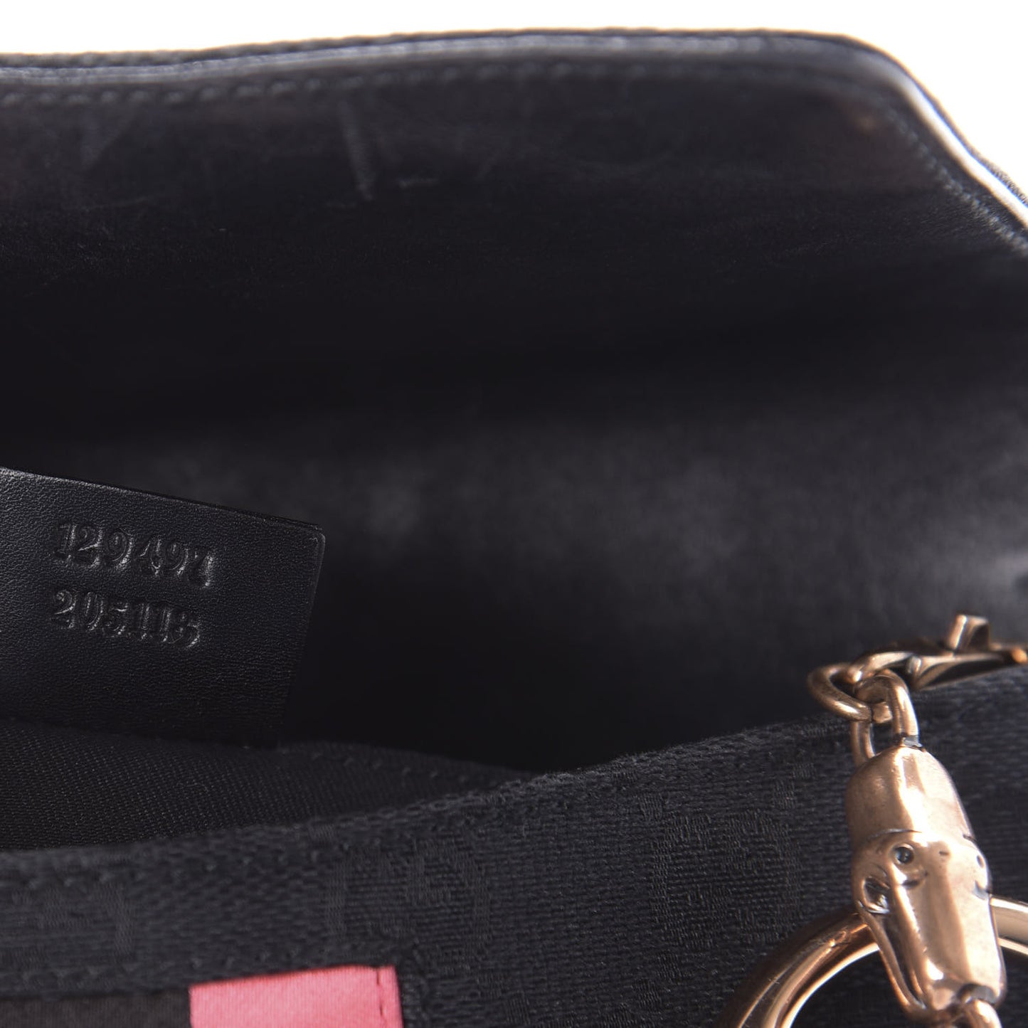 Monogram Horsebit Web Clutch Black