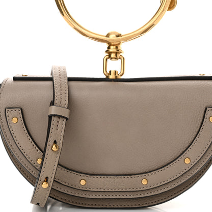Chloe Calfskin Small Nile Bracelet Minaudiere Bag Motty Grey 8 of 10