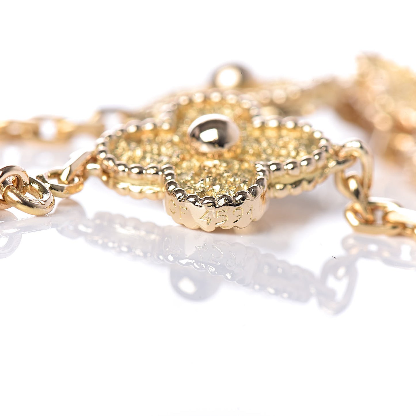18K Yellow Gold 5 Motifs Vintage Alhambra Bracelet