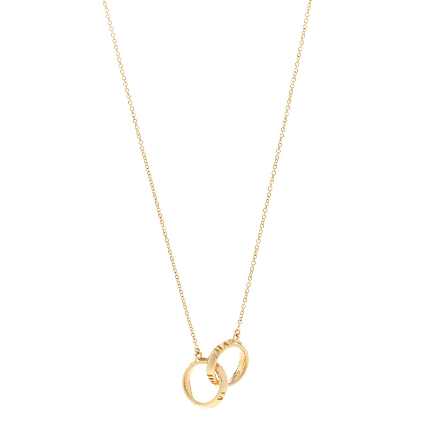 18K Yellow Gold Interlocking Atlas Open Pendant Necklace