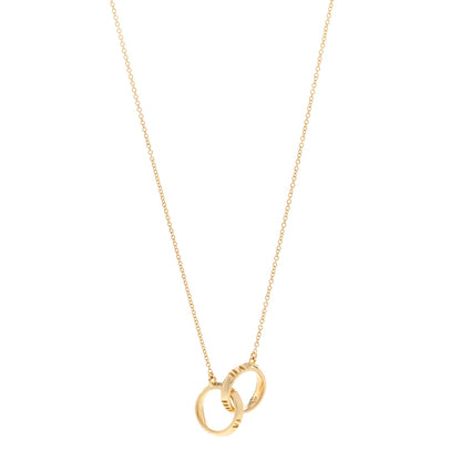 Tiffany 18K Yellow Gold Interlocking Atlas Open Pendant Necklace 1 of 4
