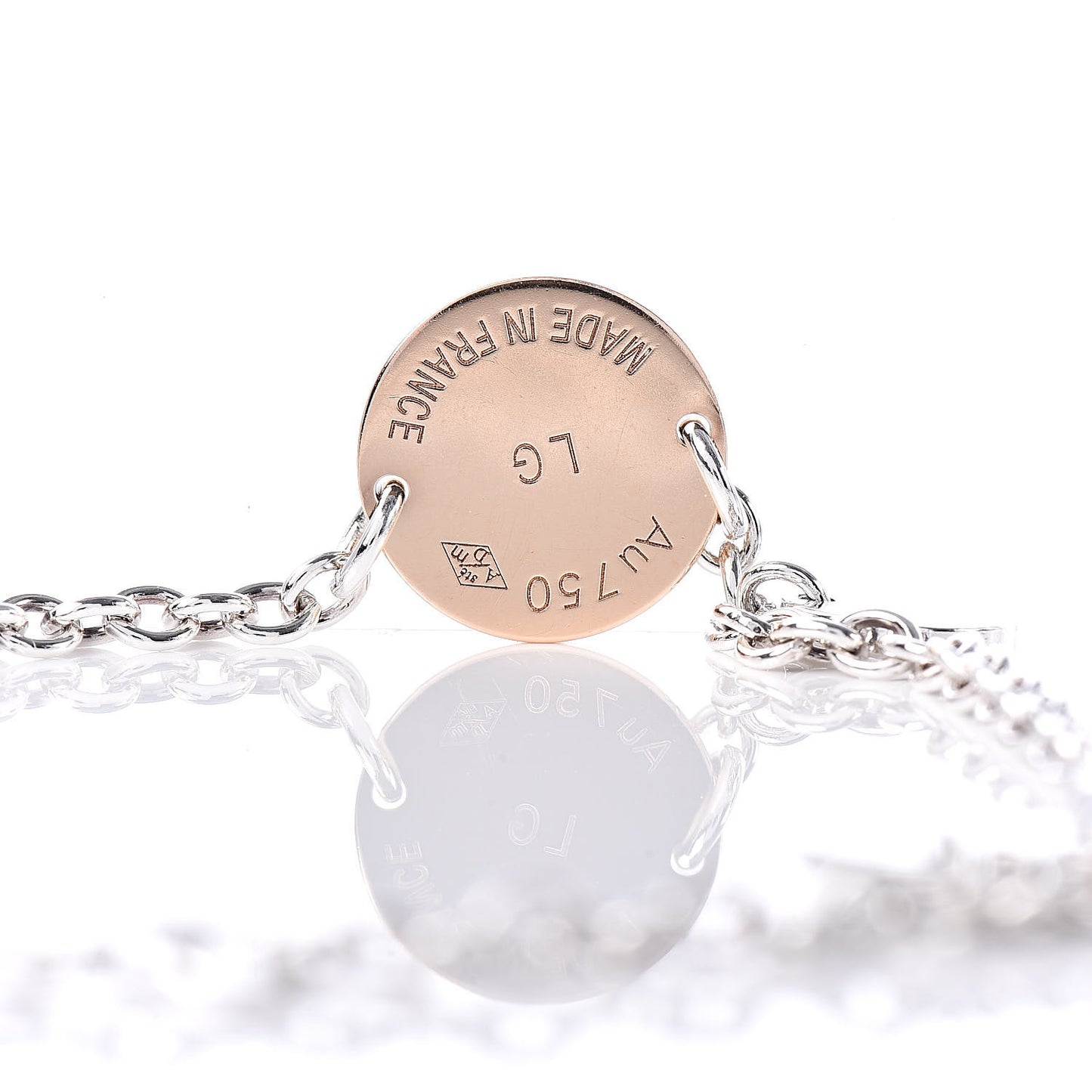 Sterling Silver 18K Rose Gold Confettis Bracelet LG