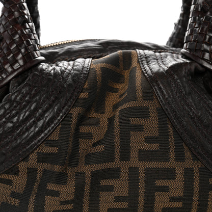 Fendi Zucca Nappa Nuvolata Vitello Tortuga Spy Bowler Tobacco Moro 8 of 10