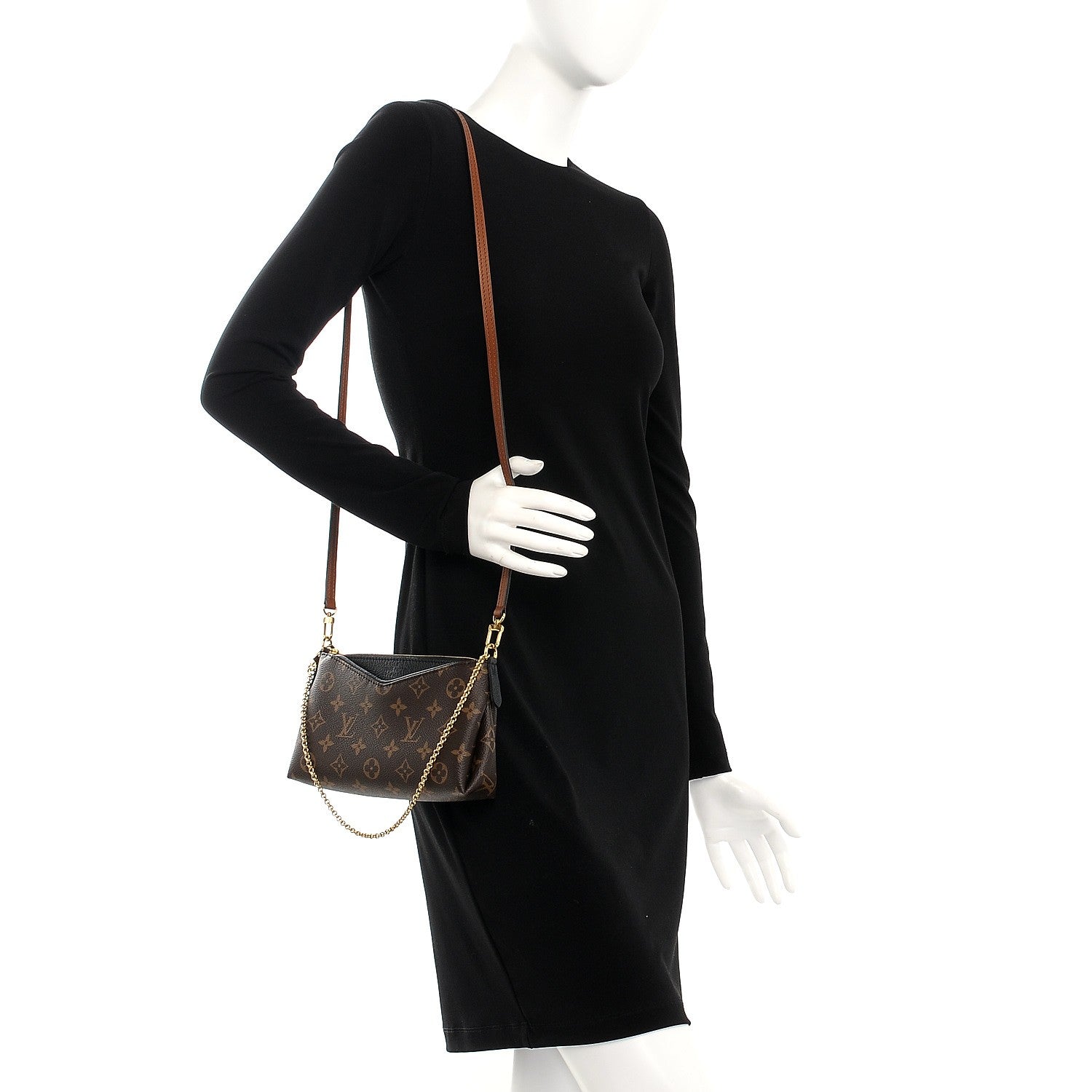 Louis Vuitton Monogram Pallas Clutch Black 2 of 8