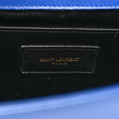 Saint Laurent Grain De Poudre Classic Monogram Cassandre Clutch Blue Majorelle 6 of 9