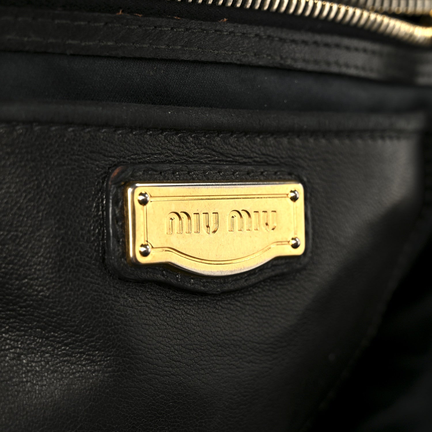 Miu Miu Nappa Matelasse Top Handle Black 6 of 11
