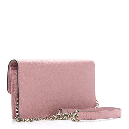 Gucci Dollar Calfskin Interlocking G Chain Wallet Soft Pink 3 of 9