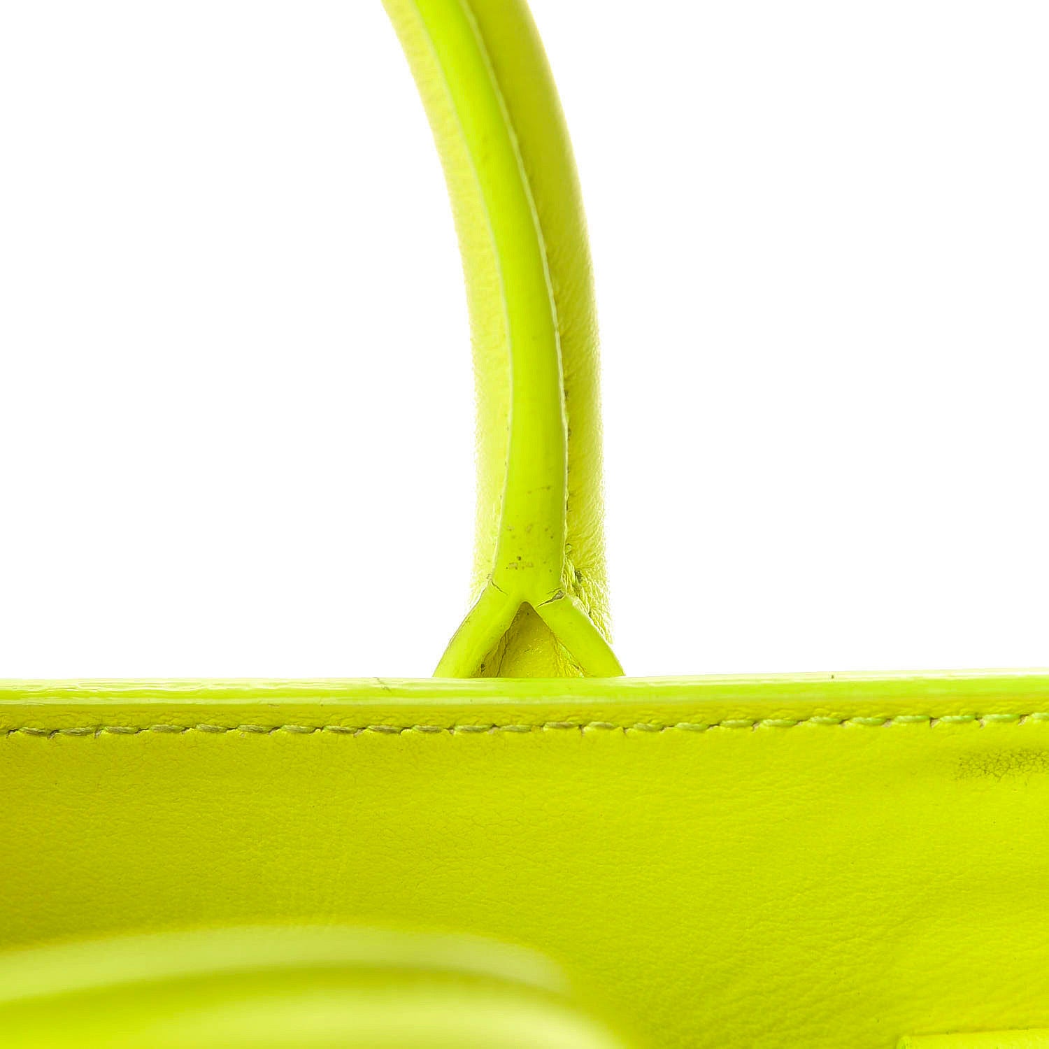 Saint Laurent Calfskin Nano Sac De Jour Neon Yellow 8 of 24