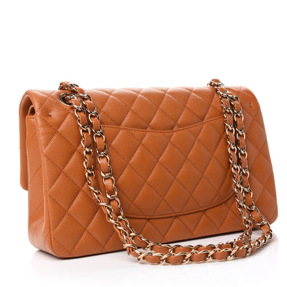 Chanel Caviar Quilted Medium Double Flap Light Brown 3 of 10