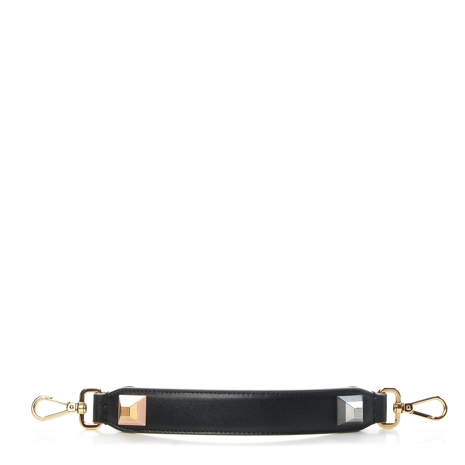 Fendi Calfskin Studded Mini Strap You Black 1 of 3