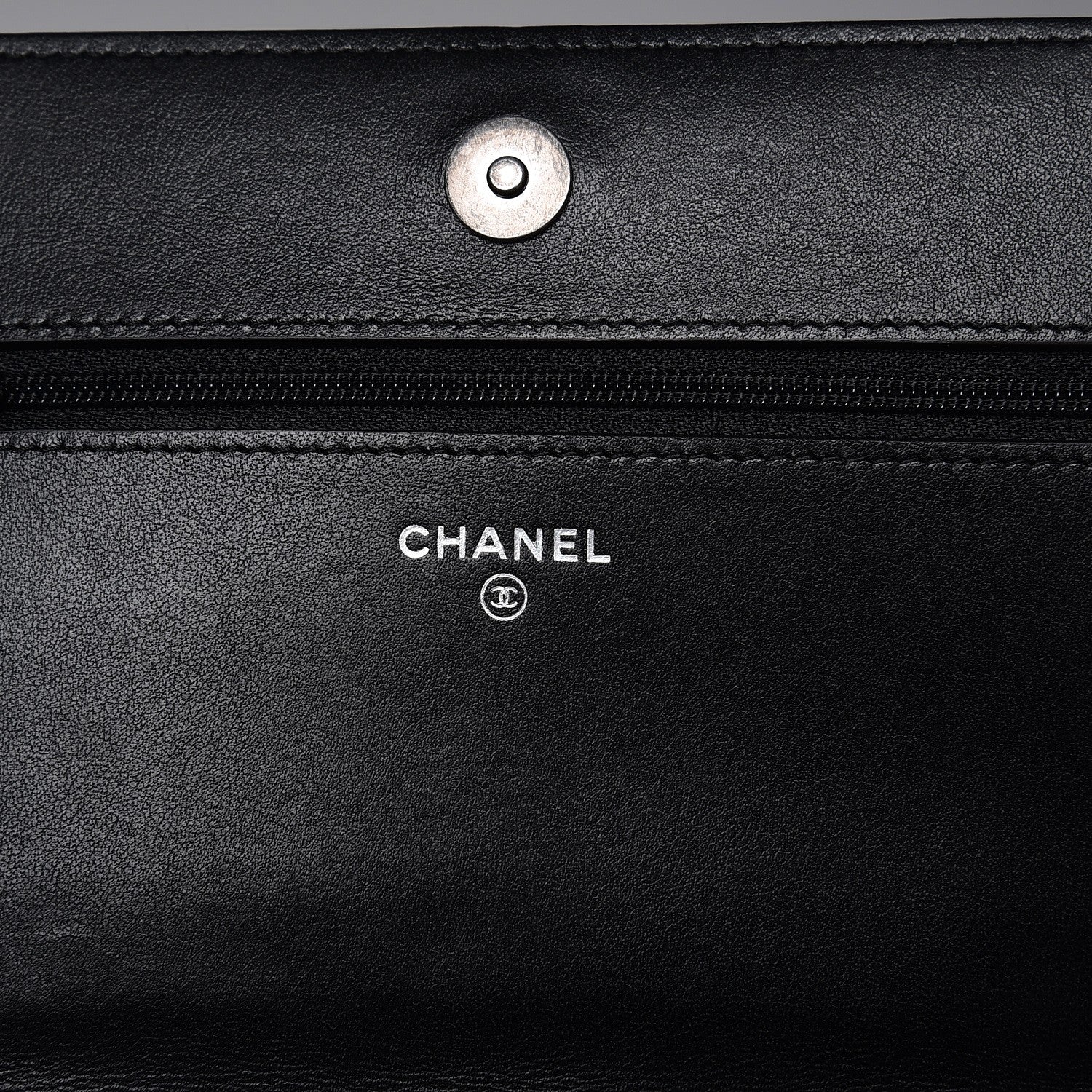 Chanel Caviar Chevron Quilted Boy Wallet on Chain WOC Black 6 of 9