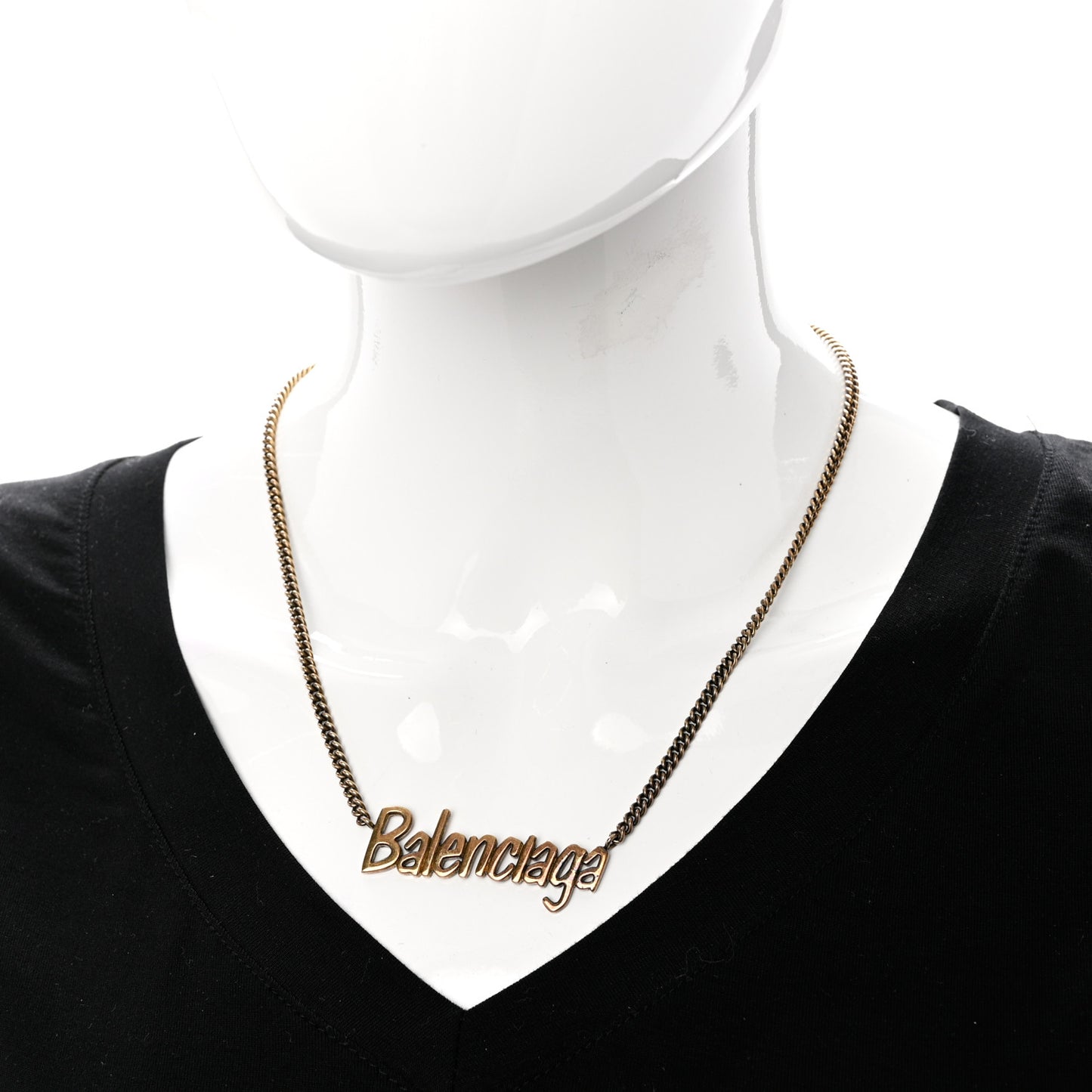 Metal Logo Necklace M Gold
