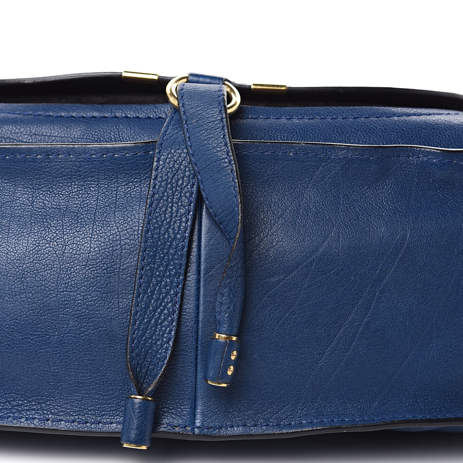 Chloe Natural Grain Calfskin Medium Marcie Nude Satchel Factory Blue 10 of 17