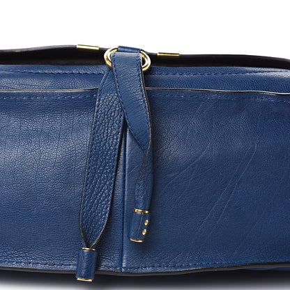 Chloe Natural Grain Calfskin Medium Marcie Nude Satchel Factory Blue 10 of 17