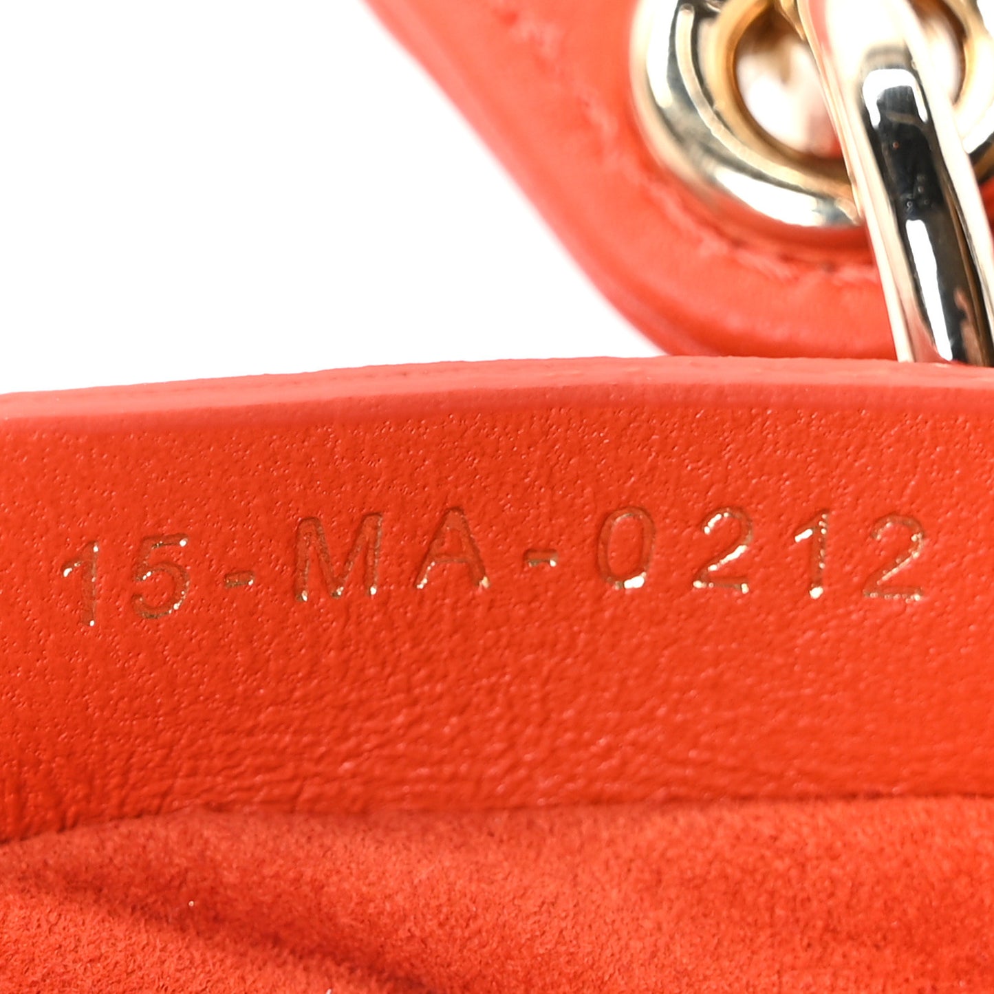 Lambskin Cannage Micro Lady Dior Orange