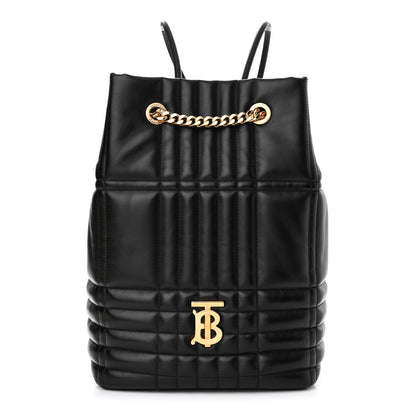 Burberry Lambskin Quilted Medium Lola Backpack Black 1 of 9