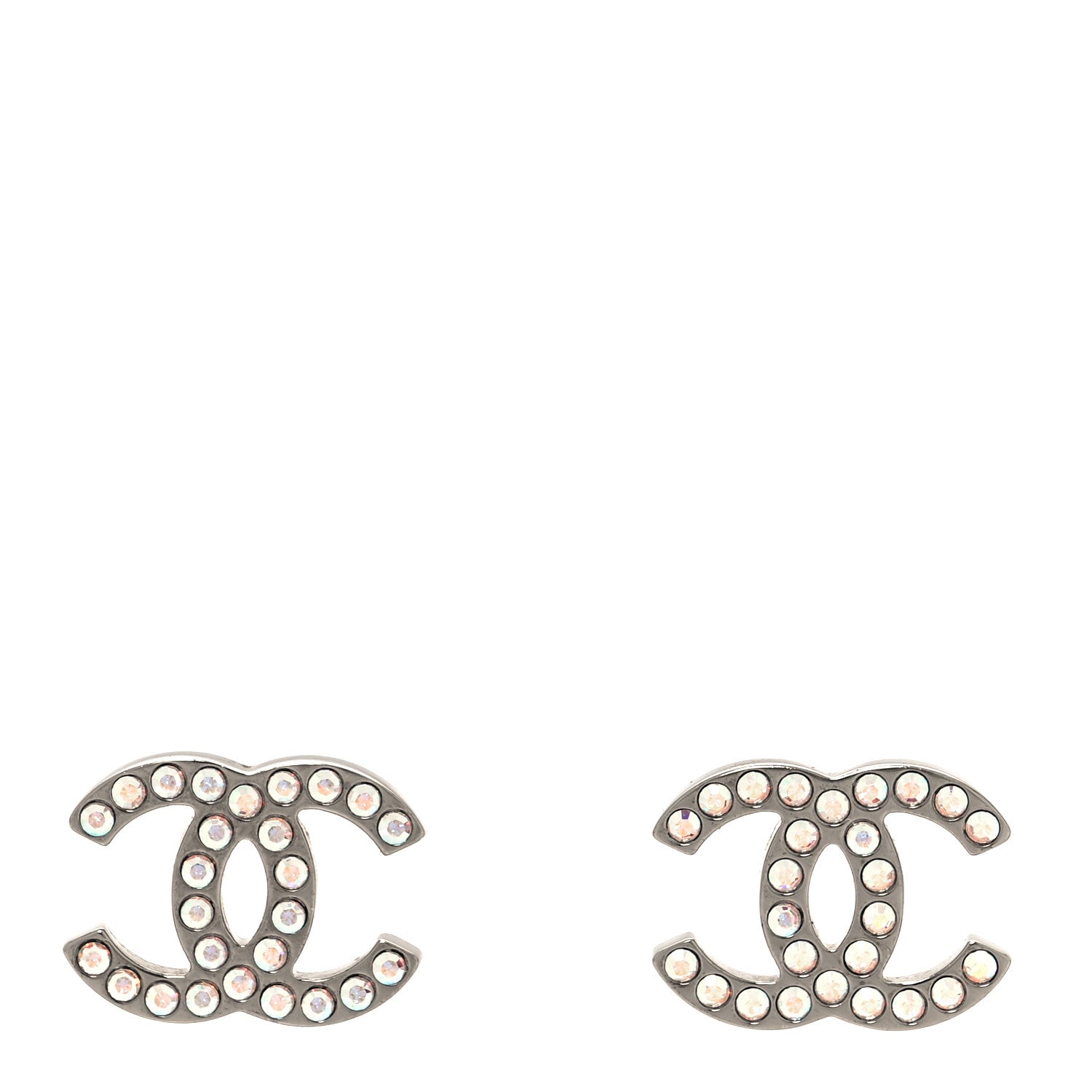 Chanel Iridescent Crystal CC Earrings Multicolor 1 of 4