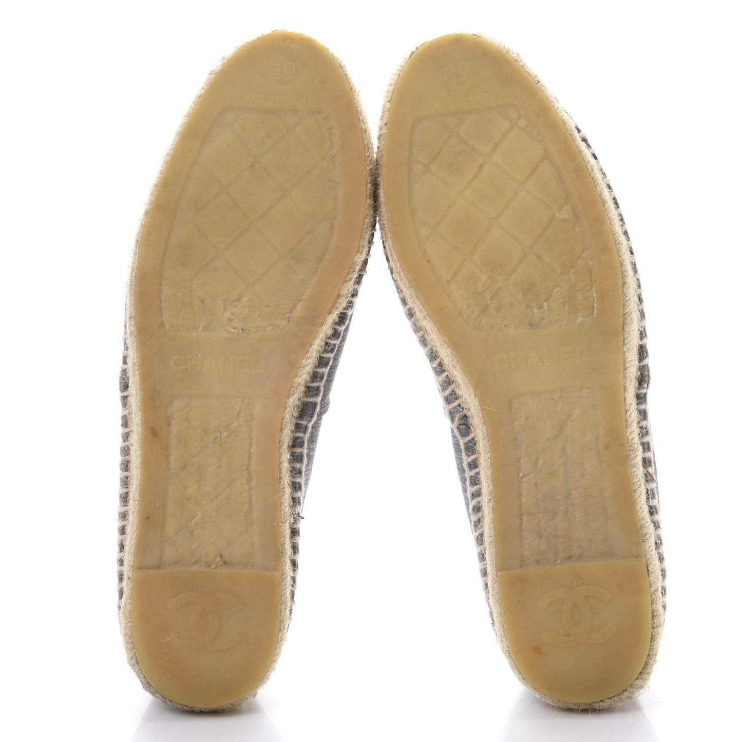 Striated Suede Espadrilles 39 Dark Grey