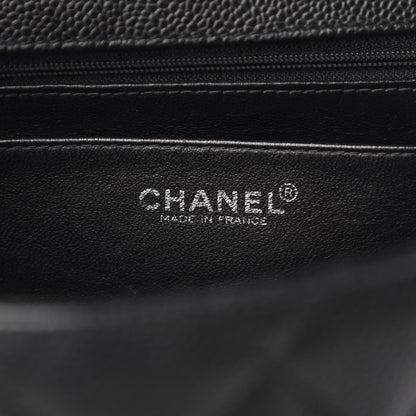 Chanel Caviar Quilted Jumbo Kelly Flap Black 6 of 10
