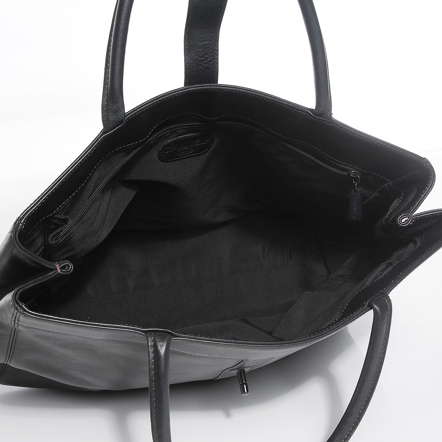 Chanel Calfskin Large Shopping Tote Black 5 of 8