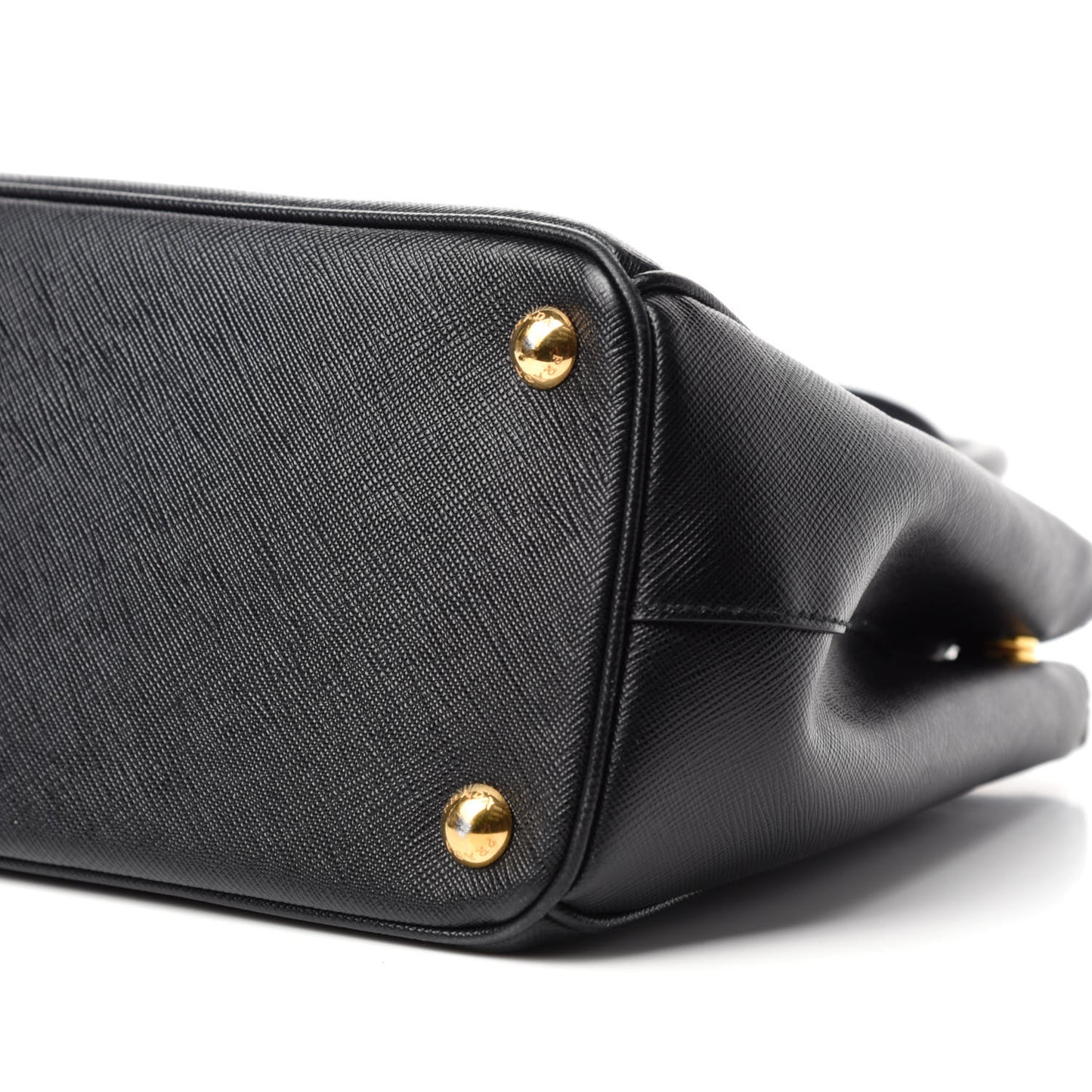 Saffiano Small Galleria Double Zip Tote Black