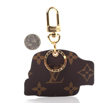 Louis Vuitton Monogram 2019 Christmas Animation Courchevel Bag Charm Key Ring 2 of 4