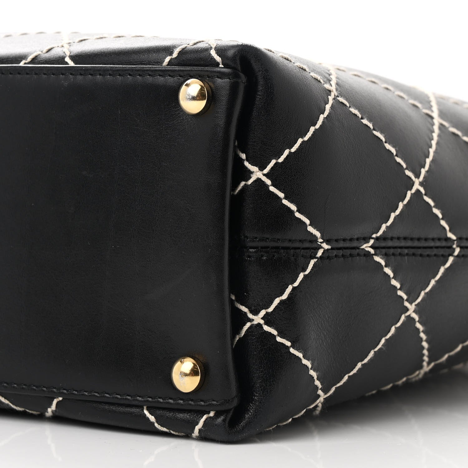 Chanel Calfskin Wild Stitch Large Tote Black 10 of 11
