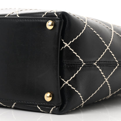 Chanel Calfskin Wild Stitch Large Tote Black 10 of 11