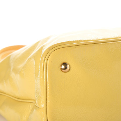 Saint Laurent Patent Belle de Jour Cabas Tote Yellow 11 of 16