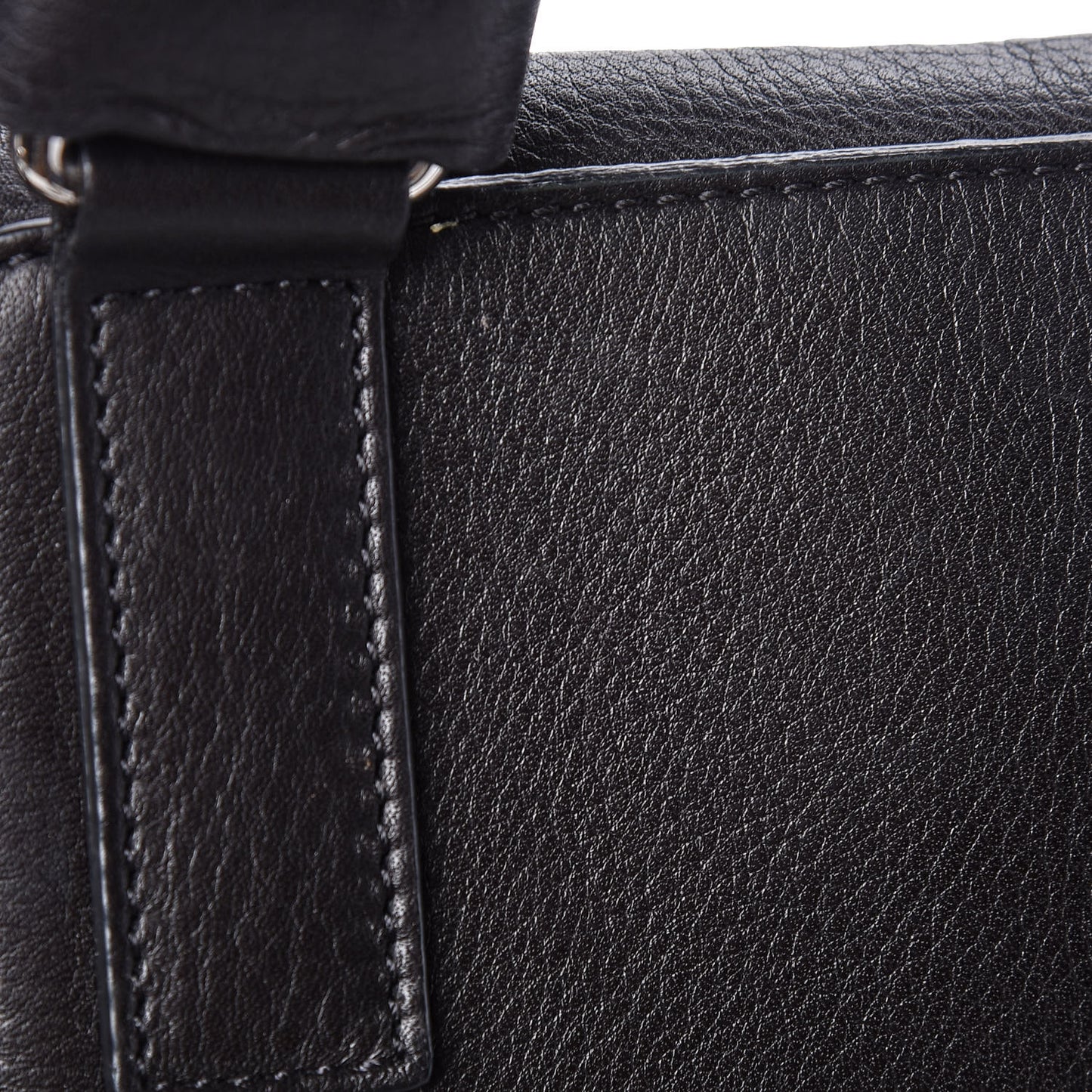 Calfskin Studded Medium Pandora Pure Flap Bag Black White