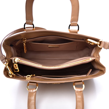 Prada Saffiano Vernice Top Handle Caramel 4 of 10