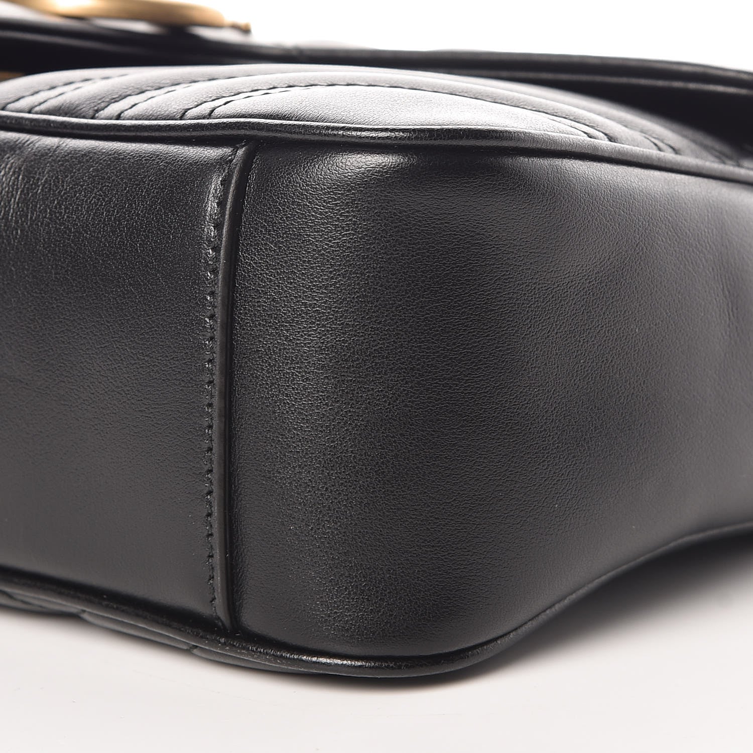 Gucci Calfskin Matelasse Small GG Marmont Shoulder Bag Black 9 of 9