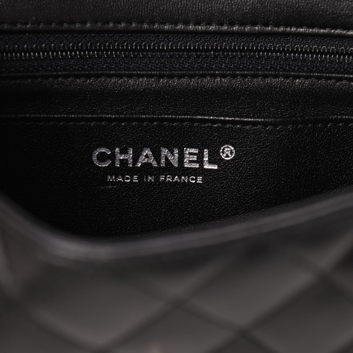 Lambskin Quilted Mini Rectangular Flap Black
