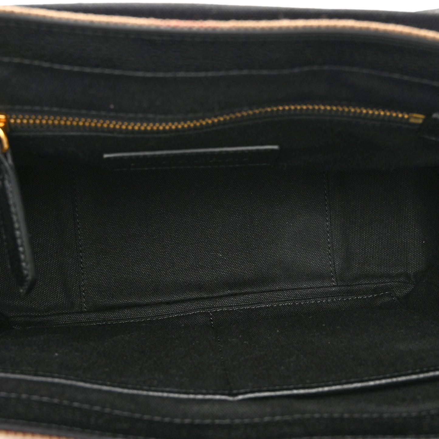 Canvas Mega Check Small Baildon Messenger Bag Black