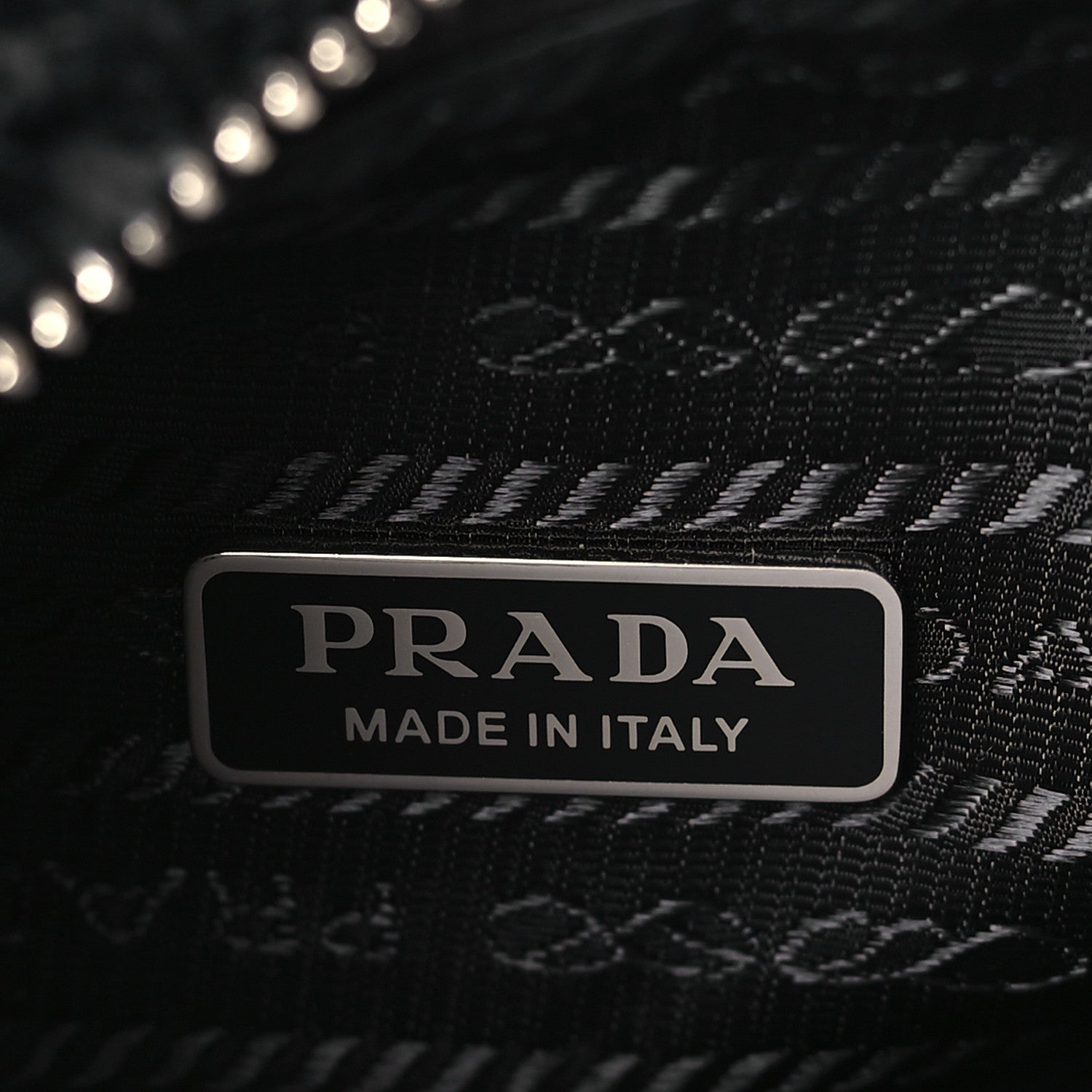 Prada Terry Cloth Mini Re-Edition 2000 Bag Black White 6 of 9