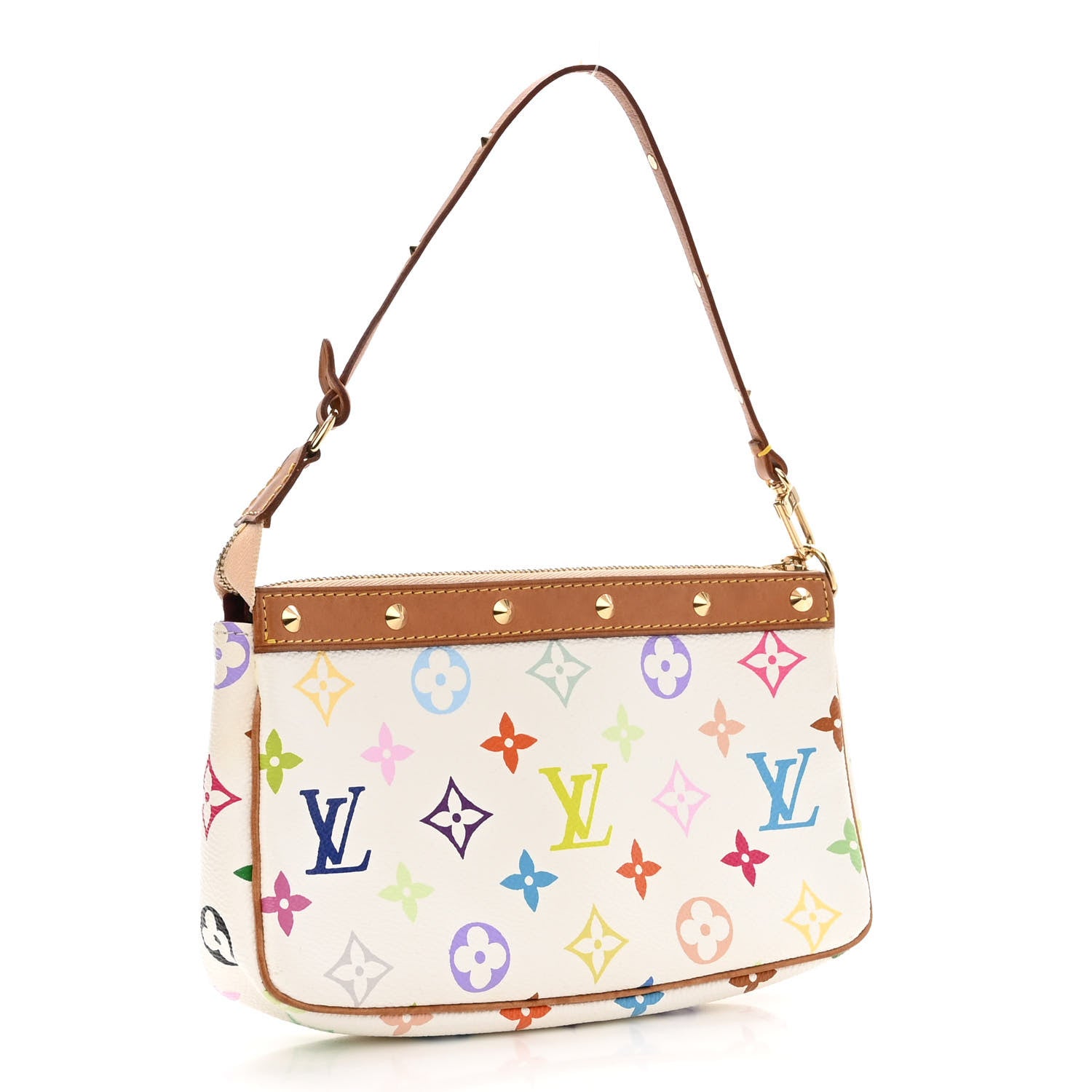 Louis Vuitton Monogram Multicolor Pochette Accessories White 3 of 10