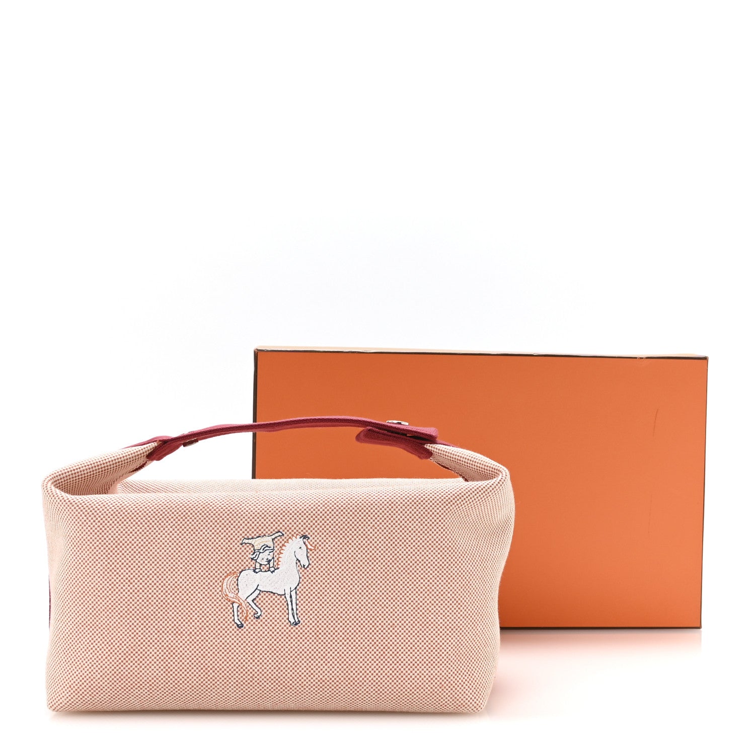 Hermes Canvas Large Bride-A-Brac Cabriole Case Terracotta 8 of 8