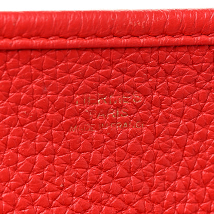 Hermes Taurillon Clemence Evelyne III PM Rouge De Coeur 11 of 29